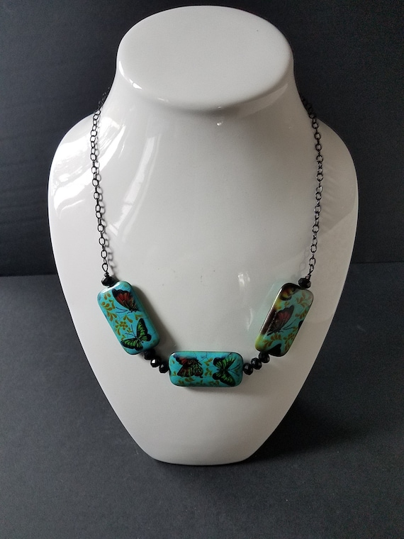 Ceramic Butterfly Necklace