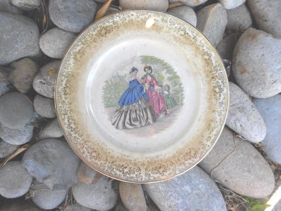 1940's Salem China Godey Print Plate (Charger)