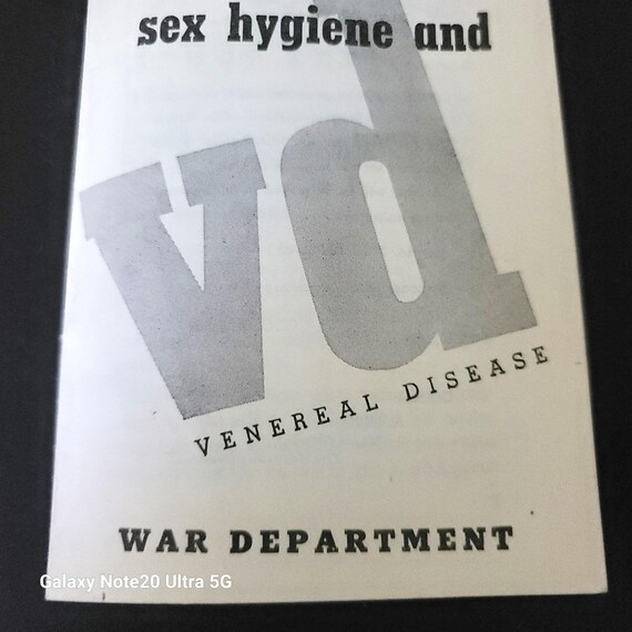 1940s War Department Booklet "Sex Hygiene and VD"