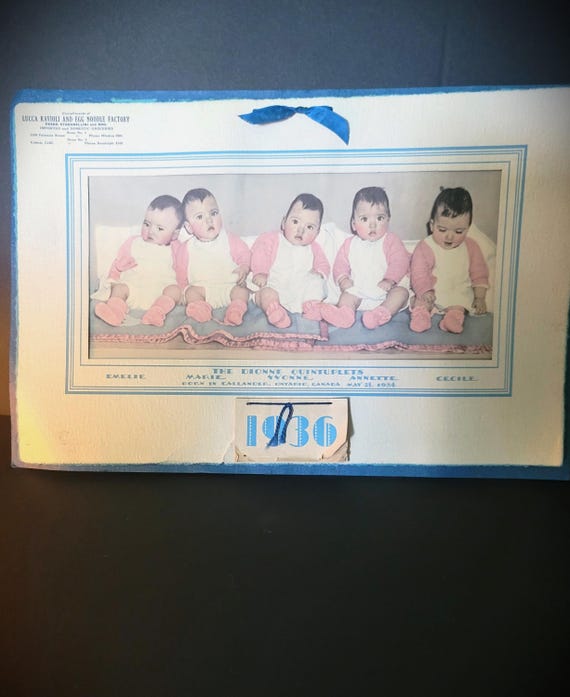 The Dionne Quintuplets Calendar 1936