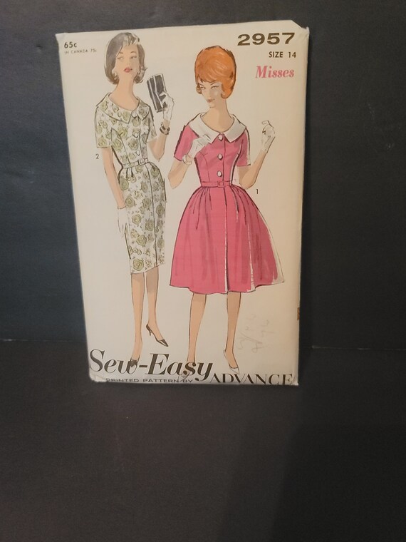 1950s Advance Sew-Easy Dress Pattern