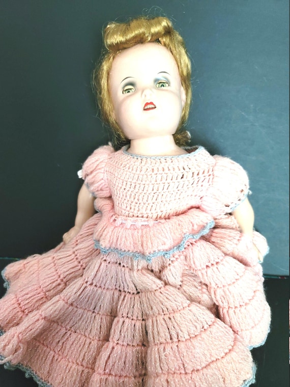 Signed 1930s 18" Composition Shirley Temple Doll