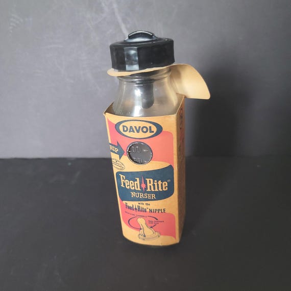 1940s Davol Feed Rite Nurser Baby Bottle