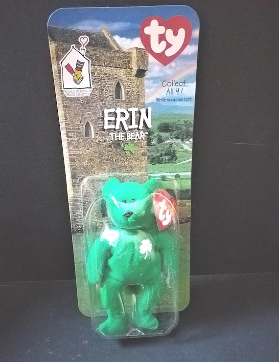 Beanie Babies McDonalds Erin the Bear with Errors
