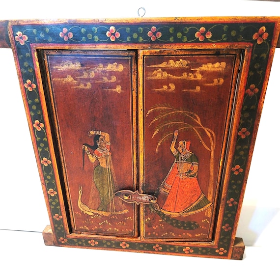 Antique Indian Folk Art Shutters