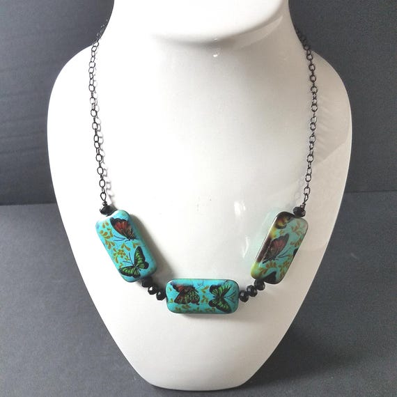 Ceramic Butterfly Necklace