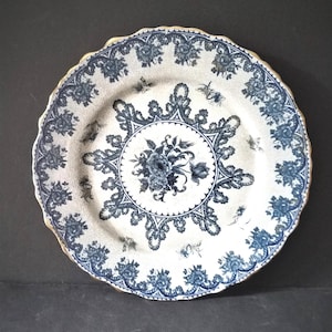Crazed Antique Ironstone Plate