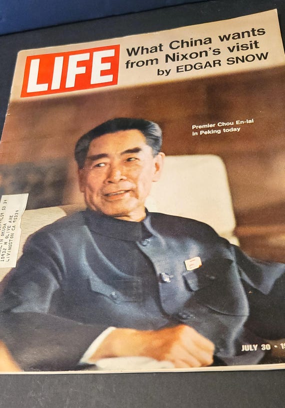 Life Magazine July 1971 Premier Chou En-Lai China/Nixon