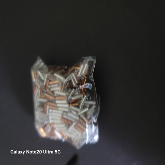6mm Gold and Silver Bugle Beads