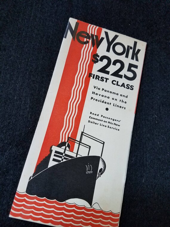 1930s President Liners Travel Brochure