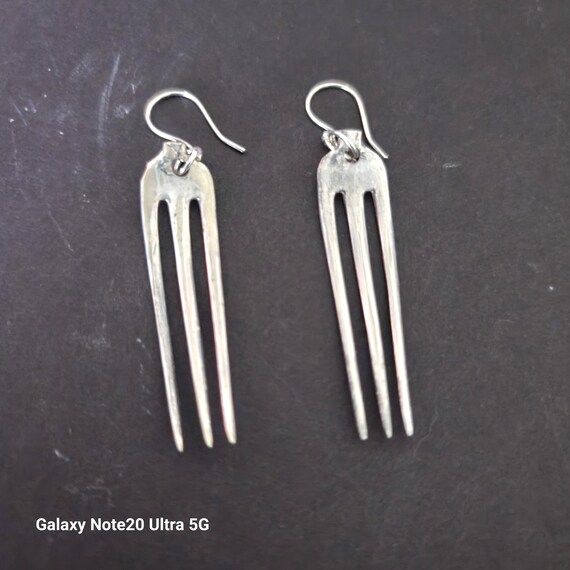 Antique Sterling Pickle Fork Earrings