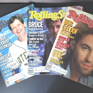 1985 Rolling Stone Letterman, Springsteen, Geldoff