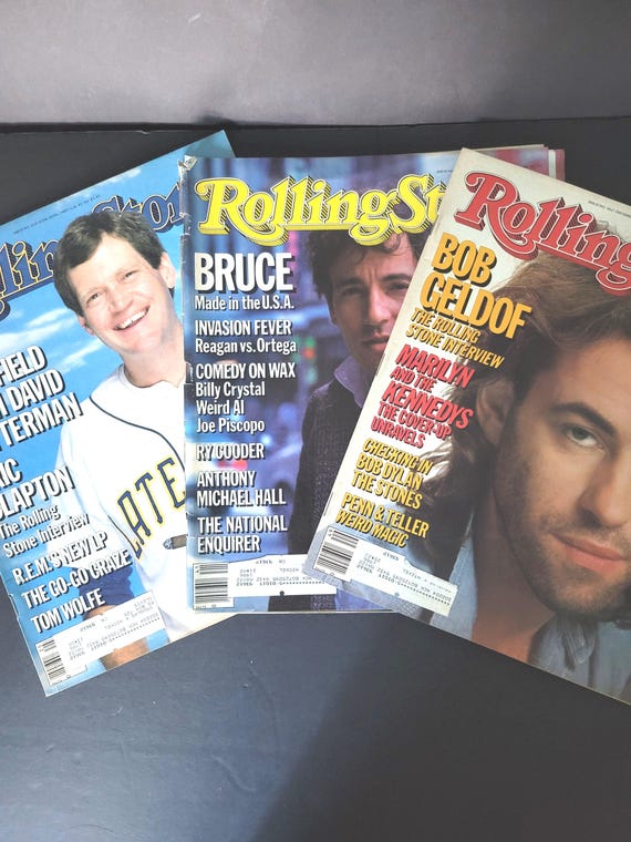1985 Rolling Stone Letterman, Springsteen, Geldoff