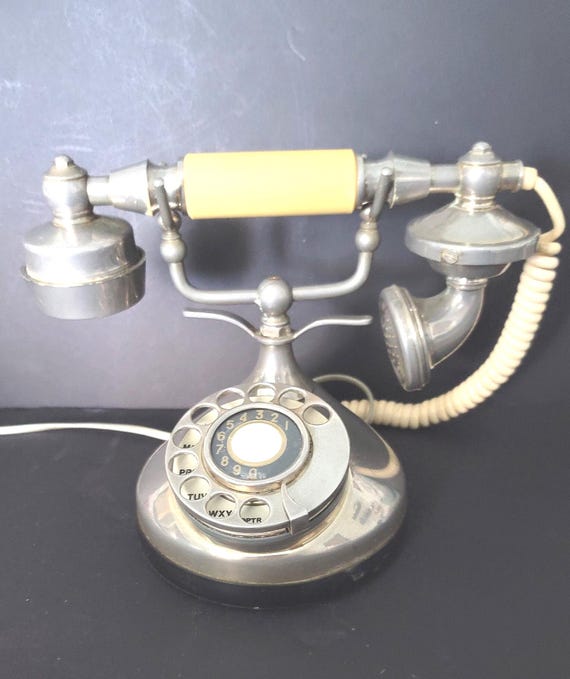 Telephone 1970s Petite French Replica Rotary Phone
