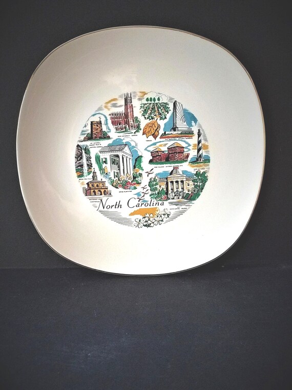 North Carolina Unusual Souvenir Plate