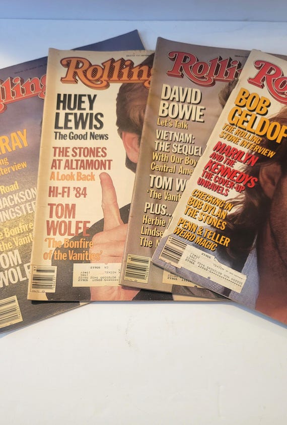 1986 Set of 4 Rolling Stone Magazines