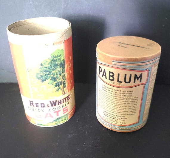 1930s Cereal Boxes Pablum and Red & White Oats