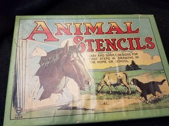 1915/Animal Stencils/Milton Bradley