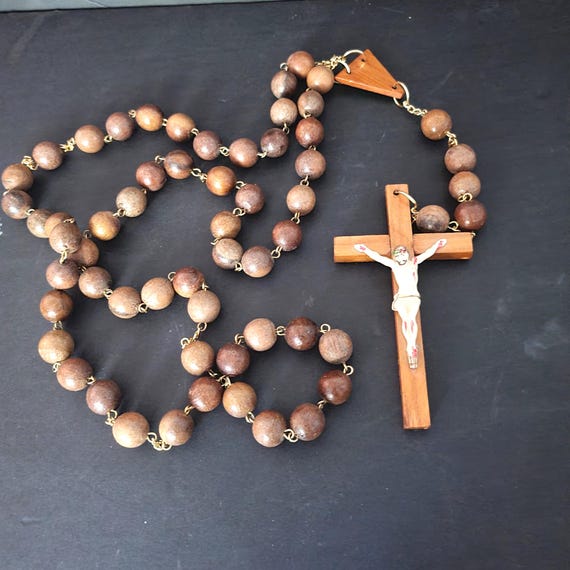 Large Vintage Rosary and Crucifix