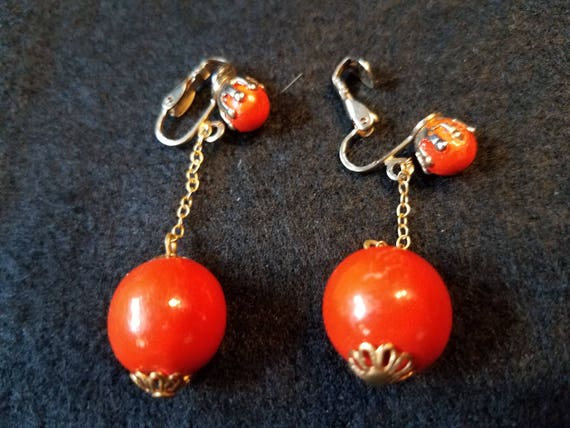 Vintage Ball Dangle Earrings