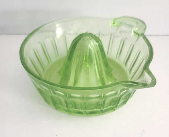 Large Vaseline Glass Citrus Reamer