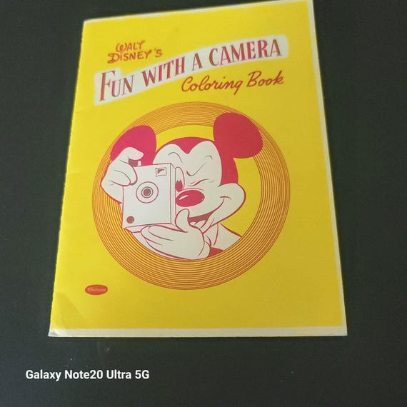 1957 Disney Fun With A Camera Coloring Book