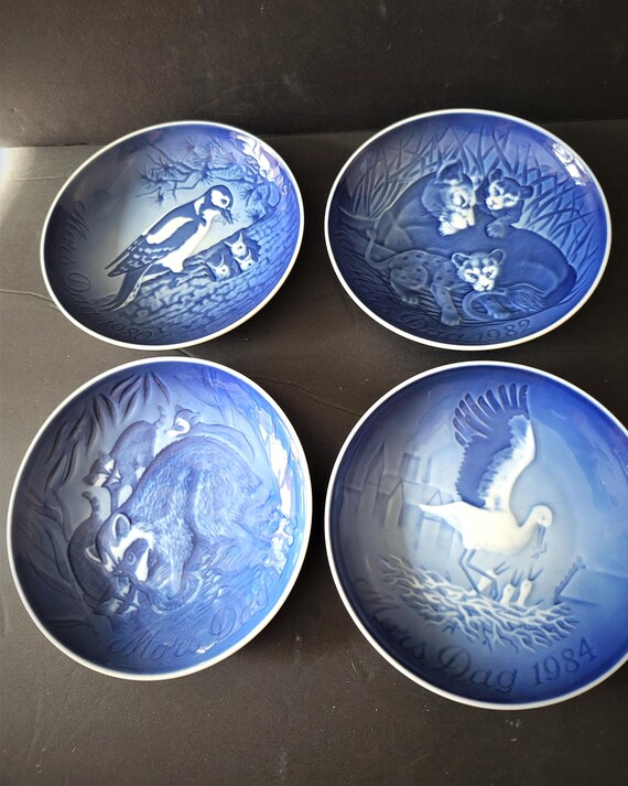 Set of 4 B & G Copenhagen Mothers Day Plates