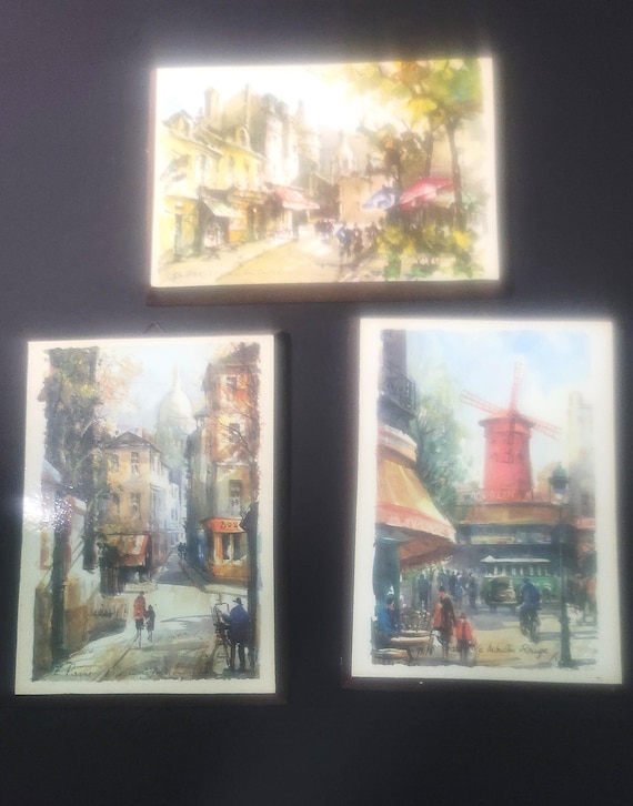 Paris Watercolor Plaques