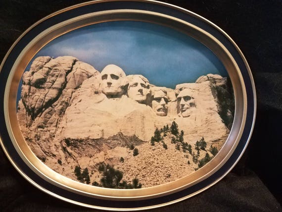 1960s Mount Rushmore Metal Tray