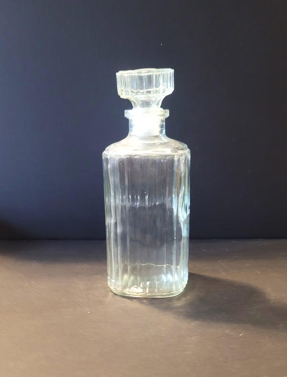 Mid Century Ribbed Liquor Decanter