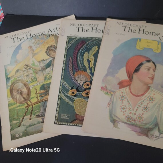 1934 Home Arts Magazine Set of 3 May, July & Aug