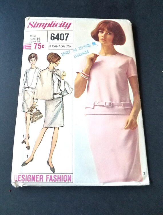 1966 Simplicity Designer Pattern 6407