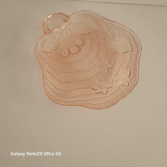 Charlie Cherry Indiana Glass Pink Dish