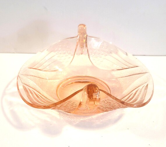 Pink Depression Glass Swam Bowl