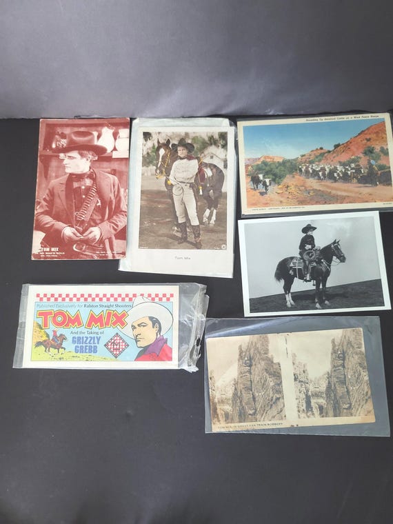 Set of 6 Tom Mix Postcards & a Ralston Cereal Insert