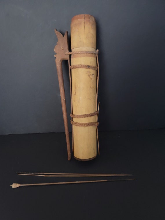 Indonesian Bamboo Iban Sumpit Quiver