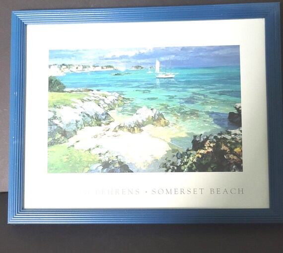 Framed Howard Behrens Print Somerset Beach