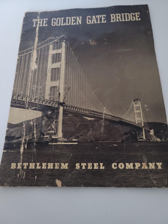 The Golden Gate Bridge Book by Bethlehem Steel 1937