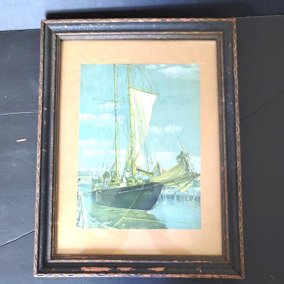 Framed Print of Boat & Crew 1929