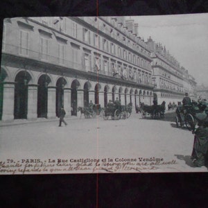 Selo antigo de cartão postal de Paris de 1907