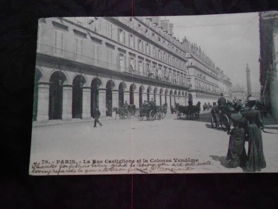 1907 Paris Postcard Antique Stamp