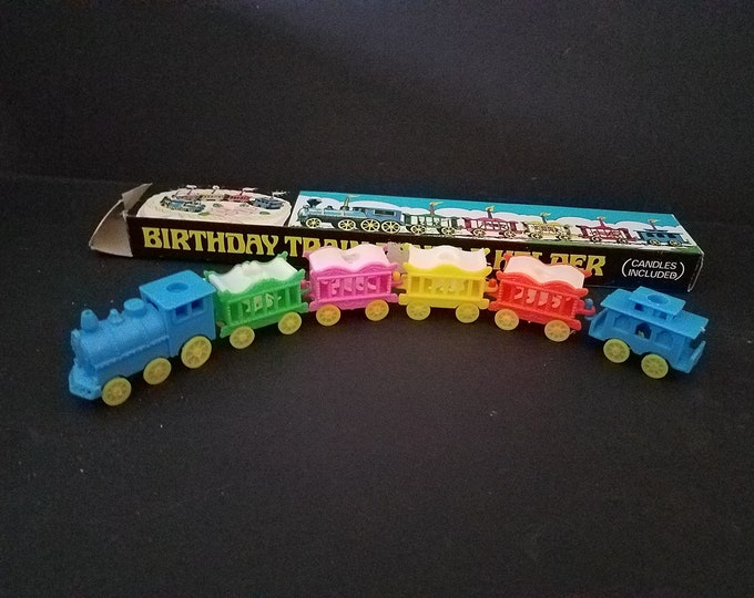 Vintage Birthday Train Candle Holders Etsy