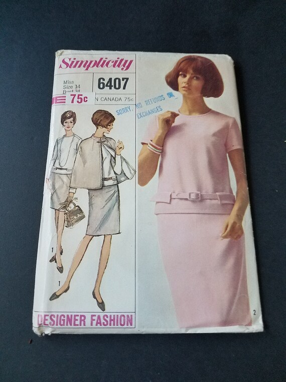 1966 Simplicity Designer Pattern 6407