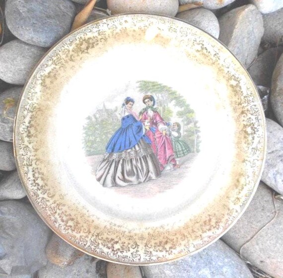 1940's Salem China Godey Print Plate (Charger)