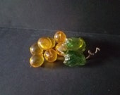 Miniature Retro Lucite Gold Grapes