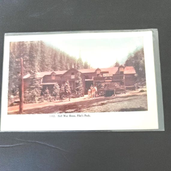Halfway House Pike Peak CO Postcard circa 1903