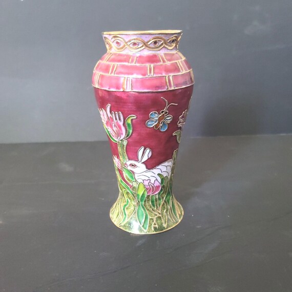 Mid Century Cloisonne Vase