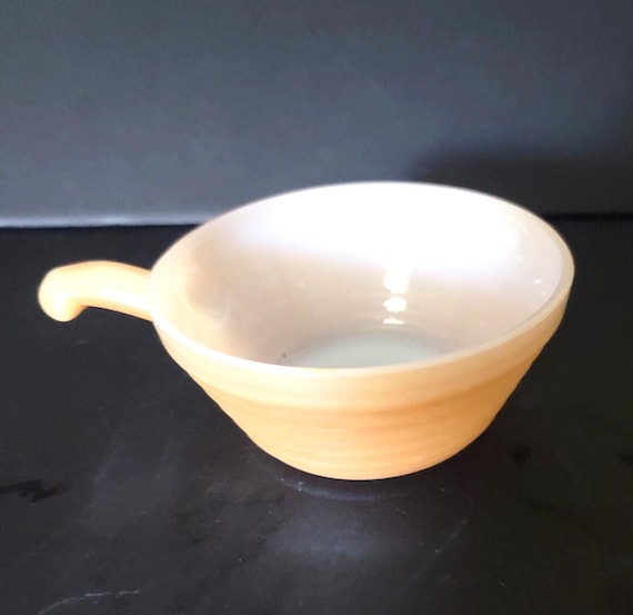 Fire King Peach Lustre Bowl with Handle