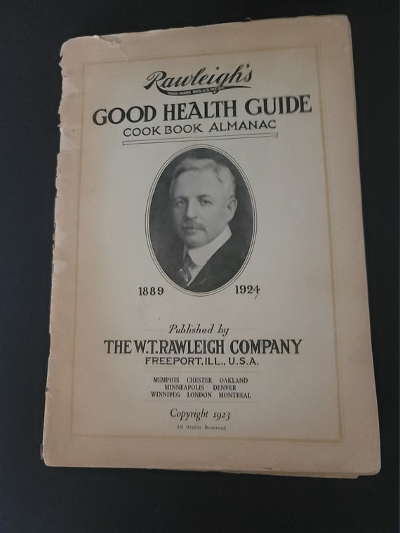 1923 Rawleigh's Good Health Guide Cook Book Almanac
