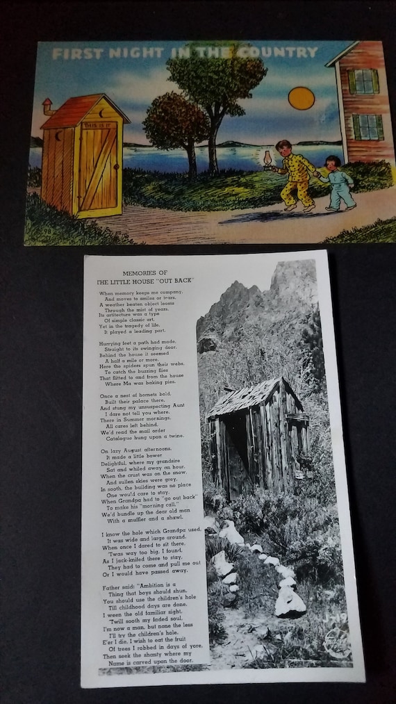 Pair of Outhouse Postcards